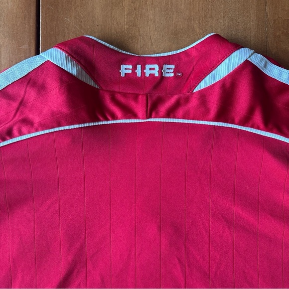 Chicago Fire MLS Soccer Jersey Yth L Climacool Adidas Authentic Red White Y2K 06 - Picture 9 of 11